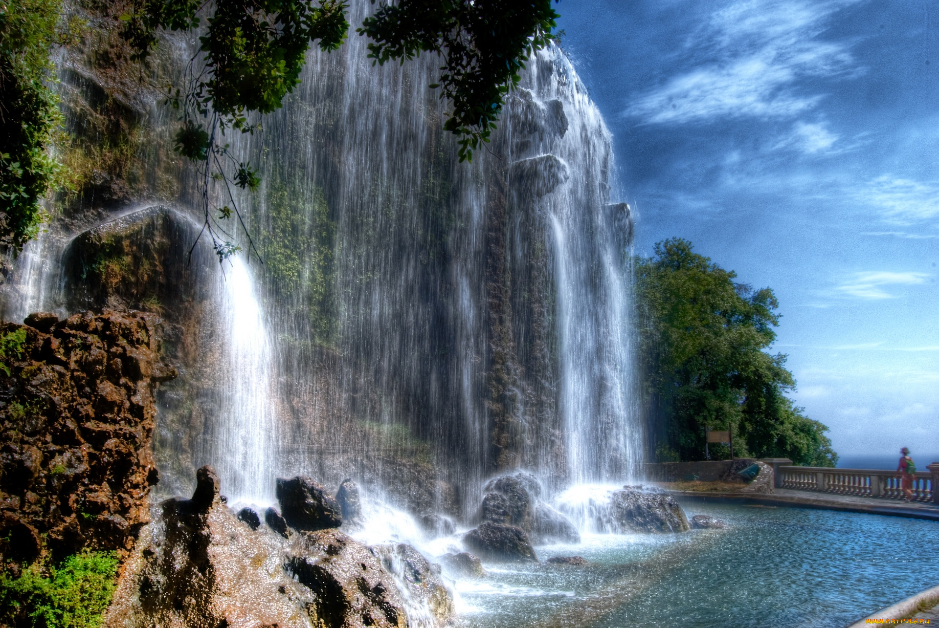 waterfall of castle hill,  nice,  france, , , , , , france, nice, 